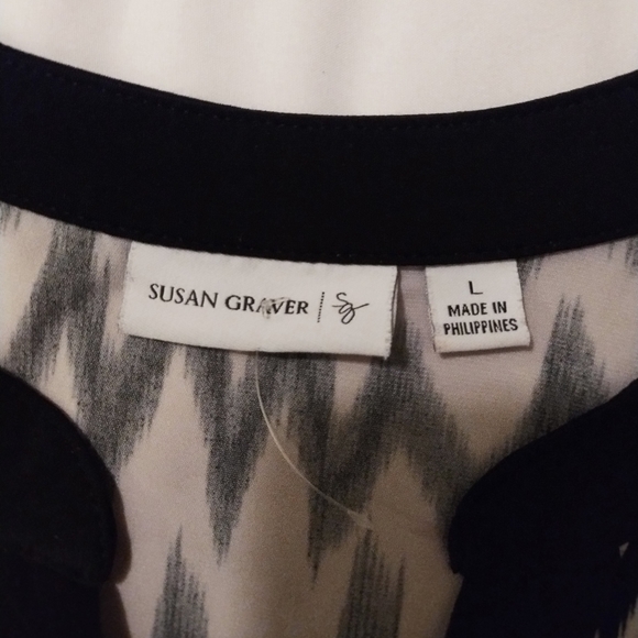 Susan Graver top, size L - Picture 2 of 2